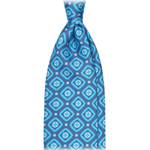 Viola Milano - Floral Selftipped Silk Tie - Navy Mix - Handmade in Italy - Luxury Exclusive Collection - Avvenice^ Ties & Bow Ties