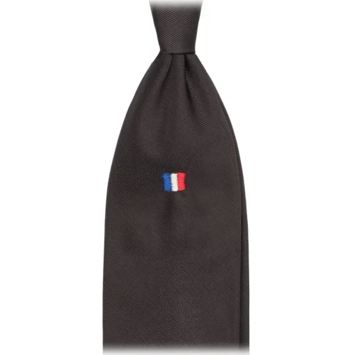 Viola Milano - French Flag Handrolled Woven Silk Jacquard Tie - Navy - Handmade in Italy - Luxury Exclusive Collection - Avvenice^ Ties & Bow Ties