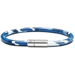 Viola Milano - Genuine Italian Leather Bracelet - Denim Camo - Handmade in Italy - Luxury Exclusive Collection - Avvenice