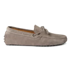 Viola Milano - Gommino Suede Loafer - Grey - Handmade in Italy - Luxury Exclusive Collection - Avvenice