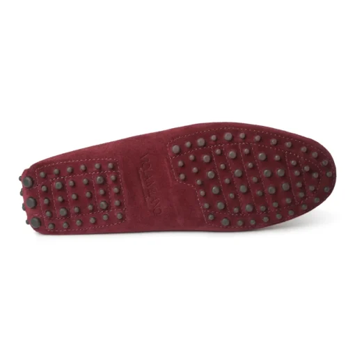 Viola Milano - Gommino Suede Loafer - Bordeaux - Handmade in Italy - Luxury Exclusive Collection - Avvenice