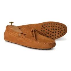 Viola Milano - Gommino Suede Loafer - Cola - Handmade in Italy - Luxury Exclusive Collection - Avvenice^ Shoes