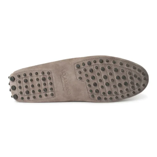 Viola Milano - Gommino Suede Loafer - Grey - Handmade in Italy - Luxury Exclusive Collection - Avvenice