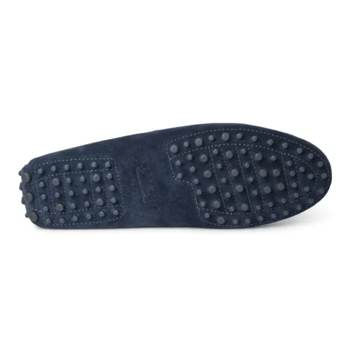 Viola Milano - Gommino Suede Loafer - Navy - Handmade in Italy - Luxury Exclusive Collection - Avvenice^ Shoes