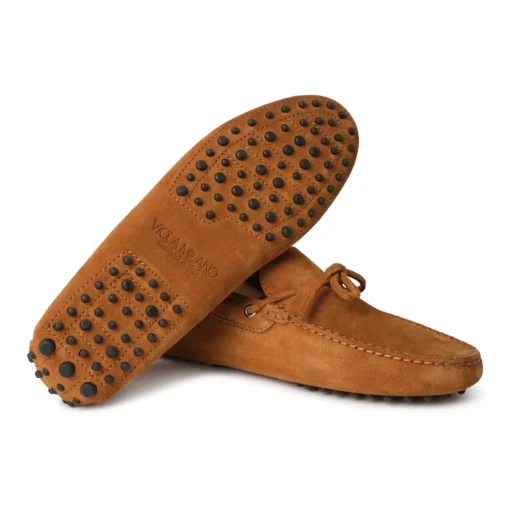Viola Milano - Gommino Suede Loafer - Cola - Handmade in Italy - Luxury Exclusive Collection - Avvenice^ Shoes