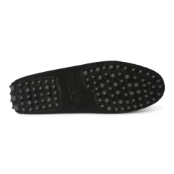 Viola Milano - Gommino Suede Loafer - Black - Handmade in Italy - Luxury Exclusive Collection - Avvenice