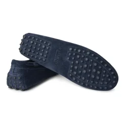 Viola Milano - Gommino Suede Loafer - Navy - Handmade in Italy - Luxury Exclusive Collection - Avvenice^ Shoes