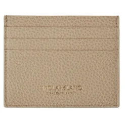Viola Milano - Grain Leather Credit Card Holder - Sand - Handmade in Italy - Luxury Exclusive Collection - Avvenice