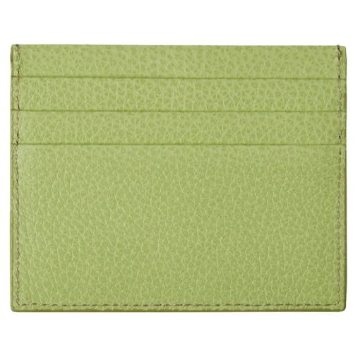 Viola Milano - Grain Leather Credit Card Holder - Lime - Handmade in Italy - Luxury Exclusive Collection - Avvenice