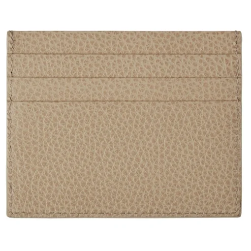 Viola Milano - Grain Leather Credit Card Holder - Sand - Handmade in Italy - Luxury Exclusive Collection - Avvenice