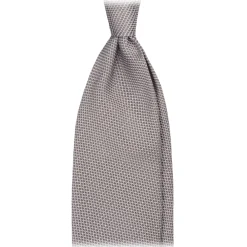Viola Milano - Grenadine Garza Fina Unlined Tie - Silver - Handmade in Italy - Luxury Exclusive Collection - Avvenice^ Ties & Bow Ties