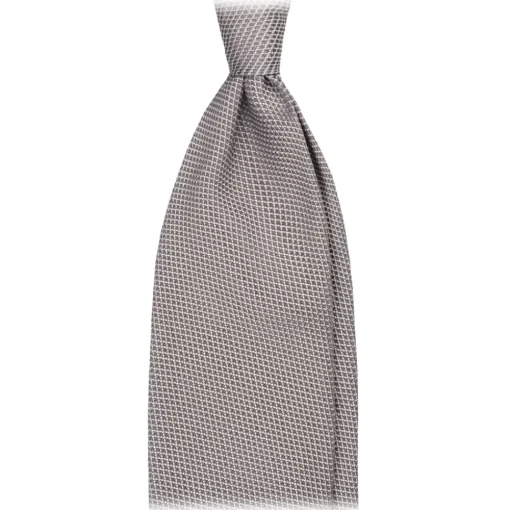 Viola Milano - Grenadine Garza Fina Unlined Tie - Silver - Handmade in Italy - Luxury Exclusive Collection - Avvenice^ Ties & Bow Ties