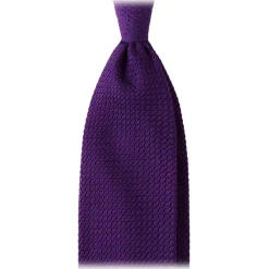 Viola Milano - Grenadine Garza Grossa Unlined Tie - Purple - Handmade in Italy - Luxury Exclusive Collection - Avvenice^ Ties & Bow Ties