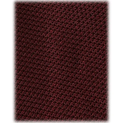 Viola Milano - Grenadine Garza Fina 7-Fold Unlined Tie - Burgundy - Handmade in Italy - Luxury Exclusive Collection - Avvenice