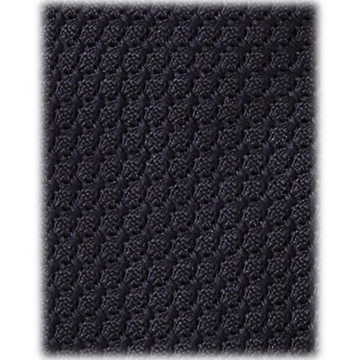 Viola Milano - Grenadine Garza Grossa Unlined Tie - Navy - Handmade in Italy - Luxury Exclusive Collection - Avvenice