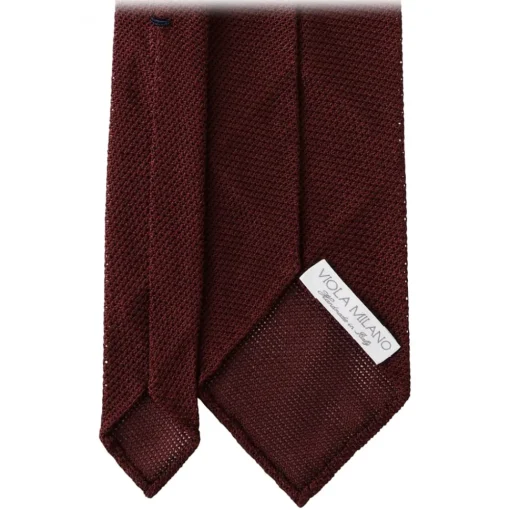 Viola Milano - Grenadine Garza Fina Unlined Tie - Burgundy - Handmade in Italy - Luxury Exclusive Collection - Avvenice^ Ties & Bow Ties