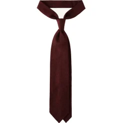 Viola Milano - Grenadine Garza Grossa Unlined Tie - Burgundy - Handmade in Italy - Luxury Exclusive Collection - Avvenice
