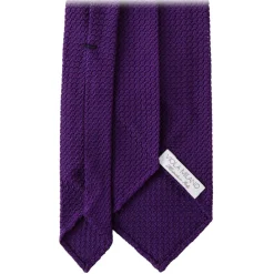 Viola Milano - Grenadine Garza Grossa Unlined Tie - Purple - Handmade in Italy - Luxury Exclusive Collection - Avvenice^ Ties & Bow Ties