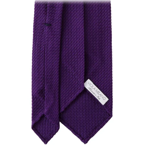 Viola Milano - Grenadine Garza Grossa Unlined Tie - Purple - Handmade in Italy - Luxury Exclusive Collection - Avvenice^ Ties & Bow Ties