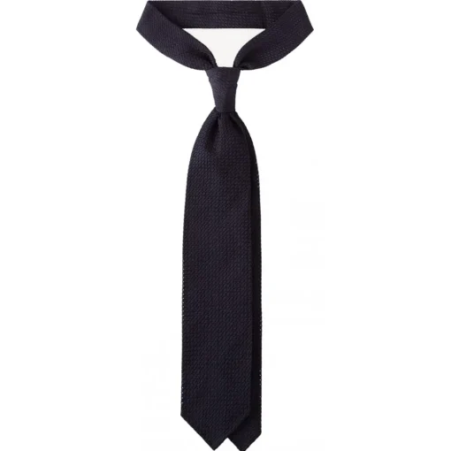 Viola Milano - Grenadine Garza Grossa Unlined Tie - Navy - Handmade in Italy - Luxury Exclusive Collection - Avvenice
