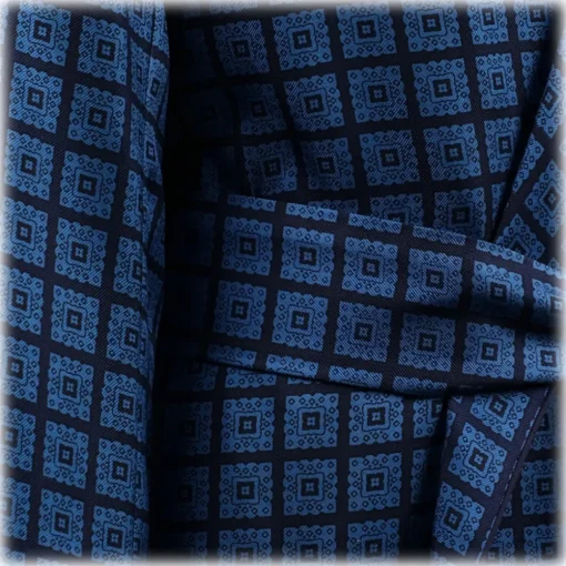 Viola Milano - Handprinted Silk Dressing Gown - Diamond Medallion - Handmade in Italy - Luxury Exclusive Collection - Avvenice^ Dresses