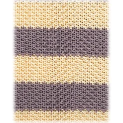 Viola Milano - Knitted Classic Stripe Silk Tie - Sun/Grey - Handmade in Italy - Luxury Exclusive Collection - Avvenice^ Ties & Bow Ties