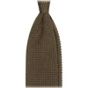 Viola Milano - Knitted Limited Label V-End Silk Tie - Olive - Handmade in Italy - Luxury Exclusive Collection - Avvenice
