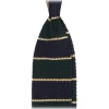 Viola Milano - Knitted Multi Stripe Silk Tie - Green Mix - Handmade in Italy - Luxury Exclusive Collection - Avvenice^ Ties & Bow Ties