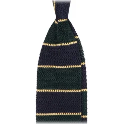Viola Milano - Knitted Multi Stripe Silk Tie - Green Mix - Handmade in Italy - Luxury Exclusive Collection - Avvenice^ Ties & Bow Ties