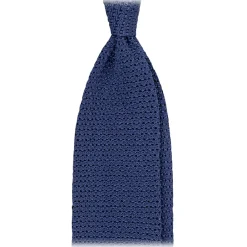 Viola Milano - Knitted Solid V-End Silk Tie - Sea - Handmade in Italy - Luxury Exclusive Collection - Avvenice^ Ties & Bow Ties