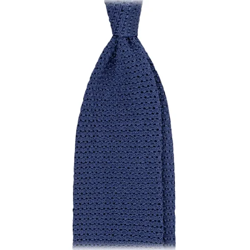 Viola Milano - Knitted Solid V-End Silk Tie - Sea - Handmade in Italy - Luxury Exclusive Collection - Avvenice^ Ties & Bow Ties