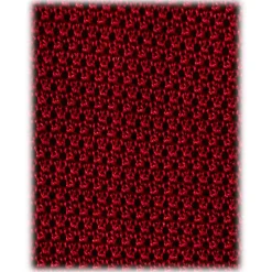 Viola Milano - Knitted Solid V-End Silk Tie - Red - Handmade in Italy - Luxury Exclusive Collection - Avvenice