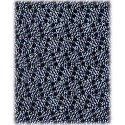 Viola Milano - Knitted Zig Zag Pattern Silk Tie - Sea - Handmade in Italy - Luxury Exclusive Collection - Avvenice^ Ties & Bow Ties