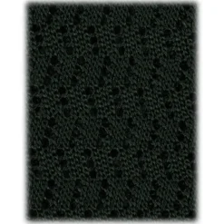 Viola Milano - Knitted Zig Zag Pattern Silk Tie - Forest - Handmade in Italy - Luxury Exclusive Collection - Avvenice