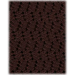 Viola Milano - Knitted Zig Zag Pattern Silk Tie - Brown - Handmade in Italy - Luxury Exclusive Collection - Avvenice