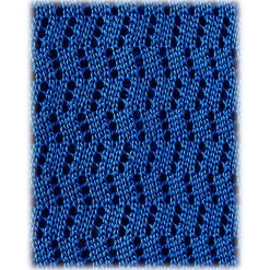 Viola Milano - Knitted Zig Zag Pattern Silk Tie - Sky - Handmade in Italy - Luxury Exclusive Collection - Avvenice