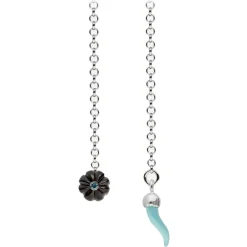 Viola Milano - Lapel Chain in 100% Sterling Silver - Flower - Handmade in Italy - Luxury Exclusive Collection - Avvenice