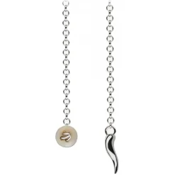 Viola Milano - Lapel Chain in 100% Sterling Silver - Chicken Paw Silver Horn - Handmade in Italy - Luxury Exclusive Collection - Avvenice^ Necklaces