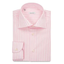 Viola Milano - Long Sleeve Shirt - Pink Stripe - Handmade in Italy - Luxury Exclusive Collection - Avvenice^ Shirts