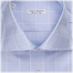 Viola Milano - Long Sleeve Shirt - Light Blue and White - Handmade in Italy - Luxury Exclusive Collection - Avvenice^ Shirts