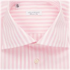 Viola Milano - Long Sleeve Shirt - Pink Stripe - Handmade in Italy - Luxury Exclusive Collection - Avvenice^ Shirts