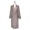 Viola Milano - Loro Piana Wool and Silk Dressing Gown - Beige Pattern - Handmade in Italy - Luxury Exclusive Collection - Avvenice