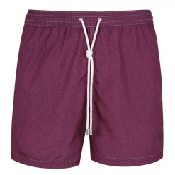 Viola Milano - Maillon Printed Swimtrunks - Navy and Wine - Handmade in Italy - Luxury Exclusive Collection - Avvenice