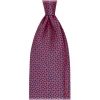Viola Milano - Maillon Selftipped Italian Silk Tie - Navy/Wine - Handmade in Italy - Luxury Exclusive Collection - Avvenice