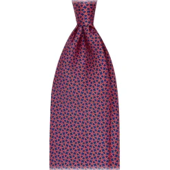 Viola Milano - Maillon Selftipped Italian Silk Tie - Navy/Wine - Handmade in Italy - Luxury Exclusive Collection - Avvenice