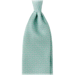 Viola Milano - Maillon Selftipped Italian Silk Tie - Menthol Mix - Handmade in Italy - Luxury Exclusive Collection - Avvenice