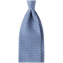 Viola Milano - Maillon Selftipped Italian Silk Tie - Navy/White - Handmade in Italy - Luxury Exclusive Collection - Avvenice^ Ties & Bow Ties