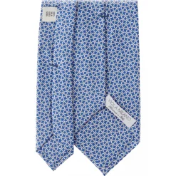 Viola Milano - Maillon Selftipped Italian Silk Tie - Navy/White - Handmade in Italy - Luxury Exclusive Collection - Avvenice^ Ties & Bow Ties