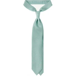 Viola Milano - Maillon Selftipped Italian Silk Tie - Menthol Mix - Handmade in Italy - Luxury Exclusive Collection - Avvenice