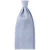 Viola Milano - Micro Cross Woven Silk Jacquard Tie - Light Blue/White - Handmade in Italy - Luxury Exclusive Collection - Avvenice^ Ties & Bow Ties